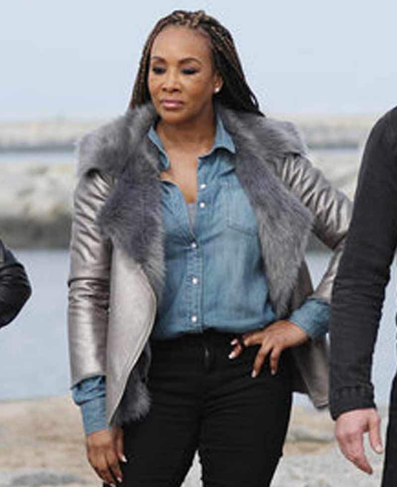 Sharknado 6 Vivica A Fox Shearling Leather Jacket